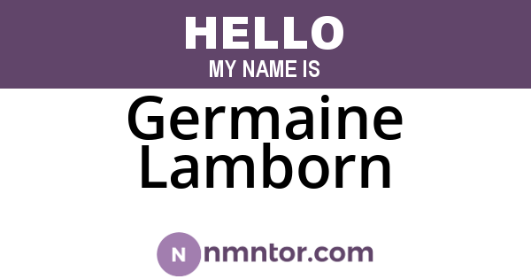Germaine Lamborn