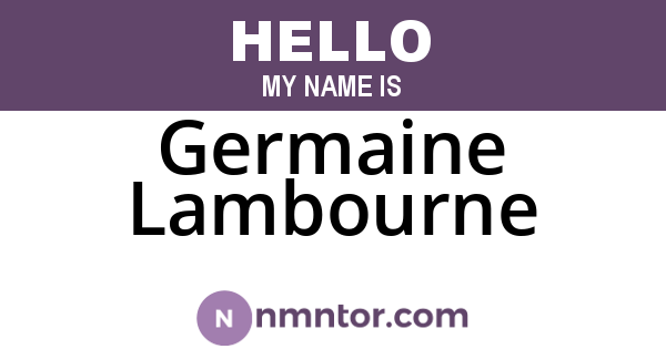 Germaine Lambourne