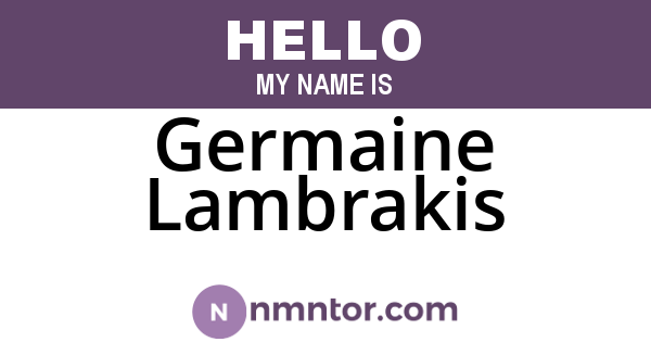 Germaine Lambrakis