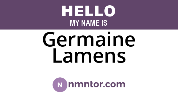 Germaine Lamens