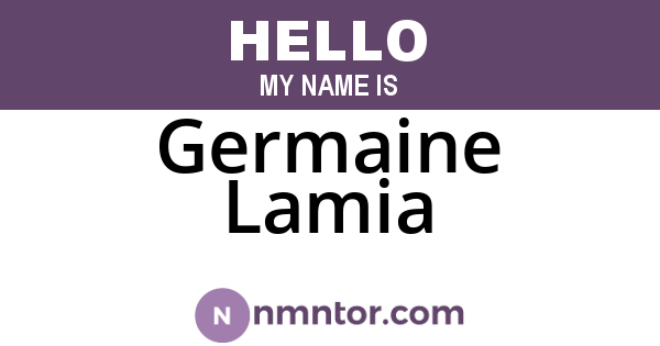 Germaine Lamia