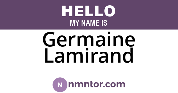 Germaine Lamirand