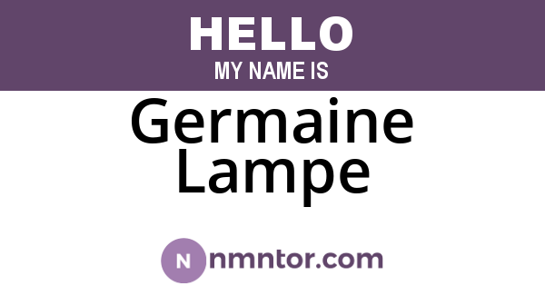 Germaine Lampe