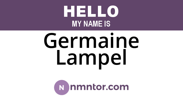 Germaine Lampel