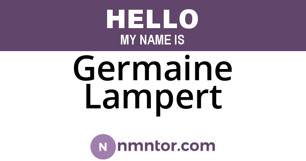 Germaine Lampert