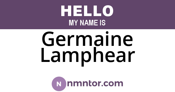 Germaine Lamphear