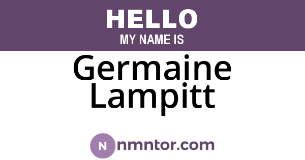 Germaine Lampitt