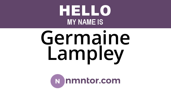 Germaine Lampley