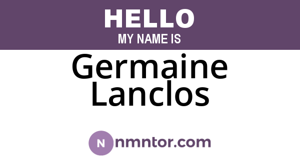 Germaine Lanclos