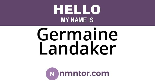 Germaine Landaker