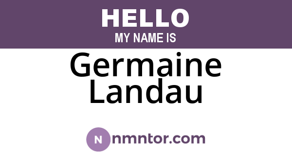 Germaine Landau