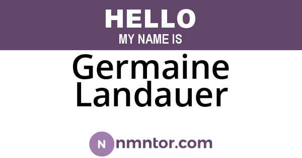 Germaine Landauer