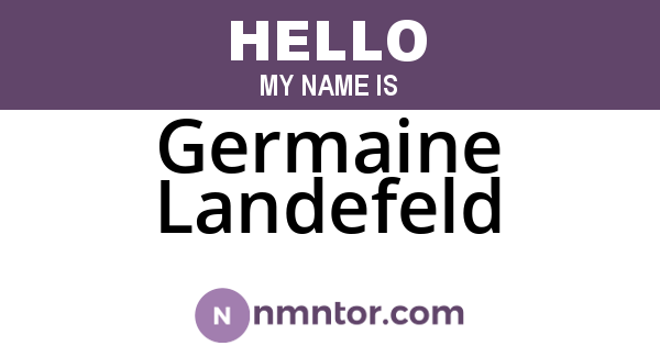 Germaine Landefeld