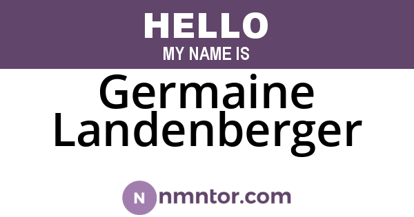 Germaine Landenberger