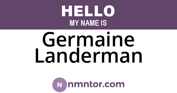 Germaine Landerman