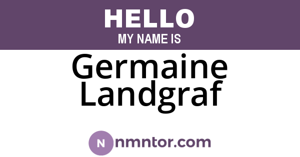 Germaine Landgraf
