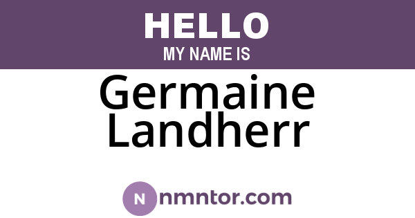 Germaine Landherr