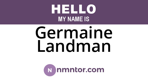Germaine Landman