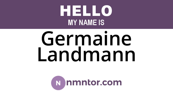 Germaine Landmann