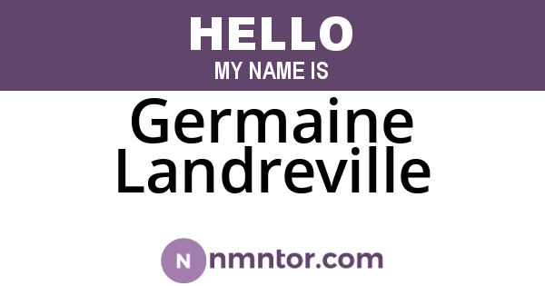 Germaine Landreville