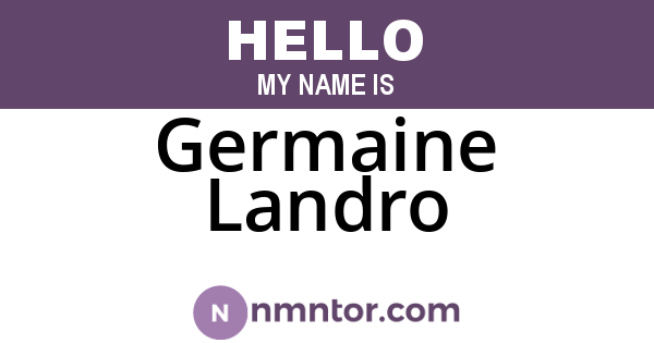 Germaine Landro