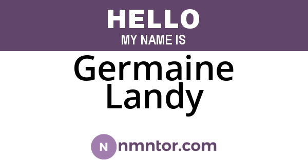 Germaine Landy