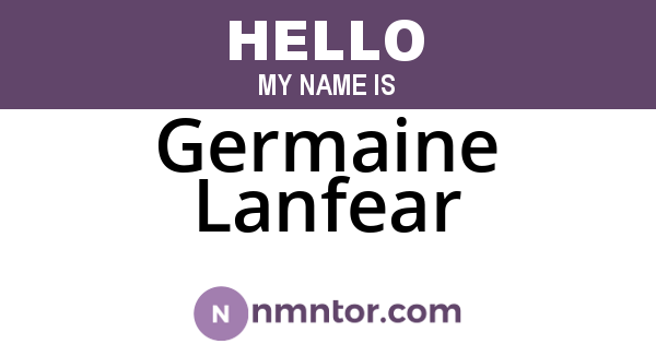 Germaine Lanfear