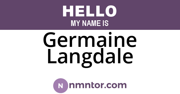 Germaine Langdale