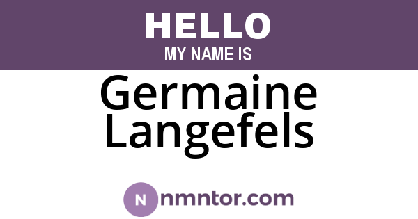 Germaine Langefels