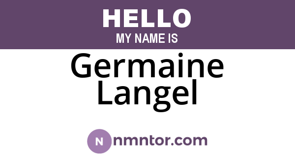 Germaine Langel