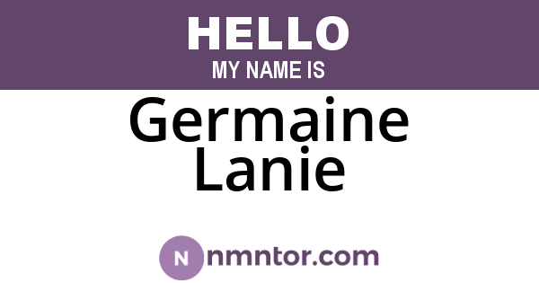 Germaine Lanie