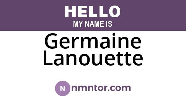 Germaine Lanouette