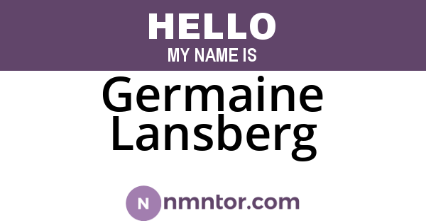 Germaine Lansberg