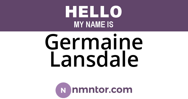 Germaine Lansdale