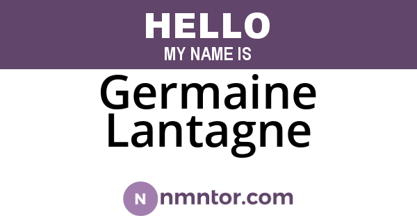 Germaine Lantagne