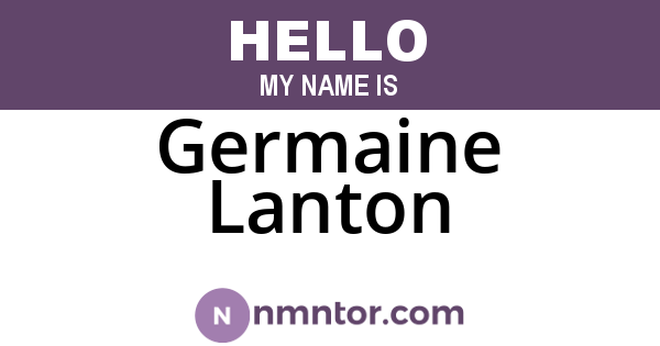 Germaine Lanton