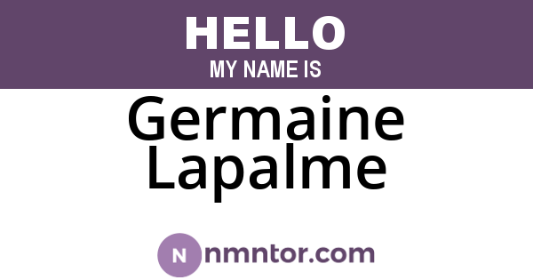 Germaine Lapalme
