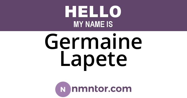 Germaine Lapete