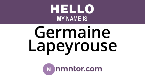 Germaine Lapeyrouse
