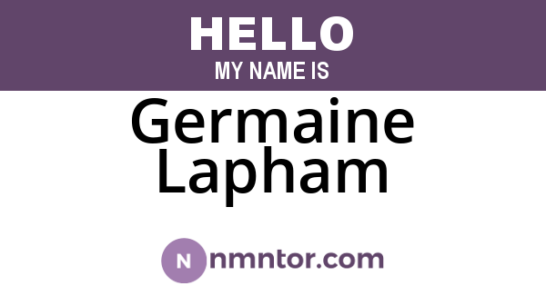 Germaine Lapham