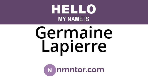 Germaine Lapierre