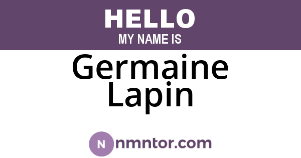 Germaine Lapin