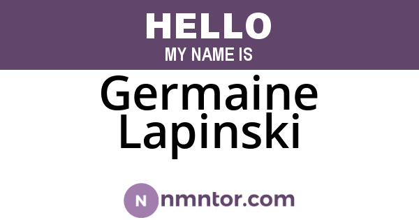 Germaine Lapinski