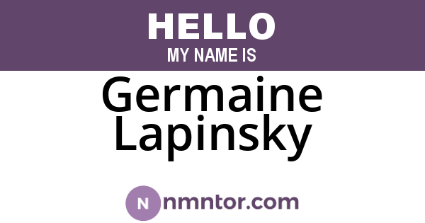 Germaine Lapinsky