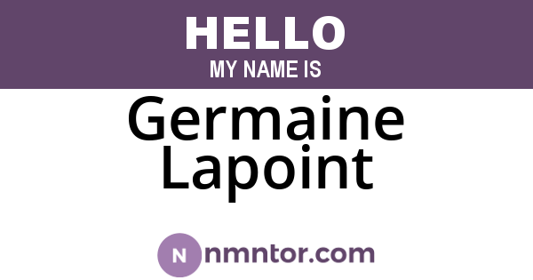 Germaine Lapoint