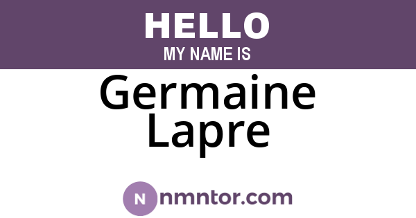 Germaine Lapre