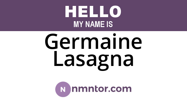 Germaine Lasagna