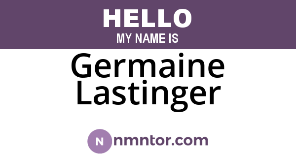 Germaine Lastinger