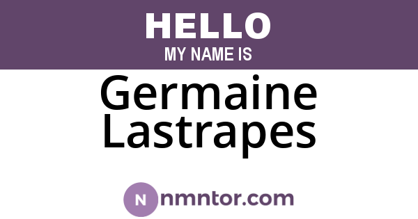 Germaine Lastrapes
