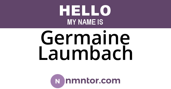 Germaine Laumbach